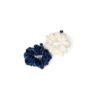 crunches blauw wit Beauty Pillow Satijnen Scrunchie Set (2 stuks)