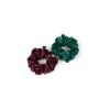 crunches braun groen Beauty Pillow Satijnen Scrunchie Set (2 stuks)